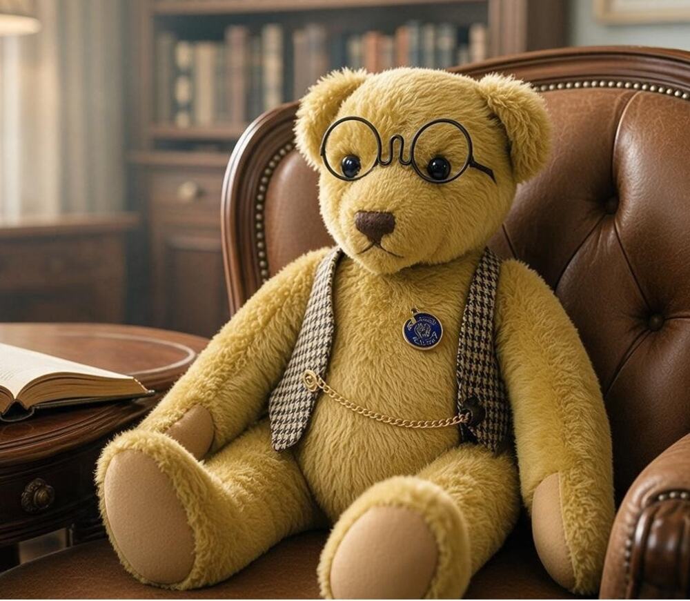 Knickerbocker Bears 15" Teddy Bear Plush Stuffed Animal w/Care Guide Brush & Bag